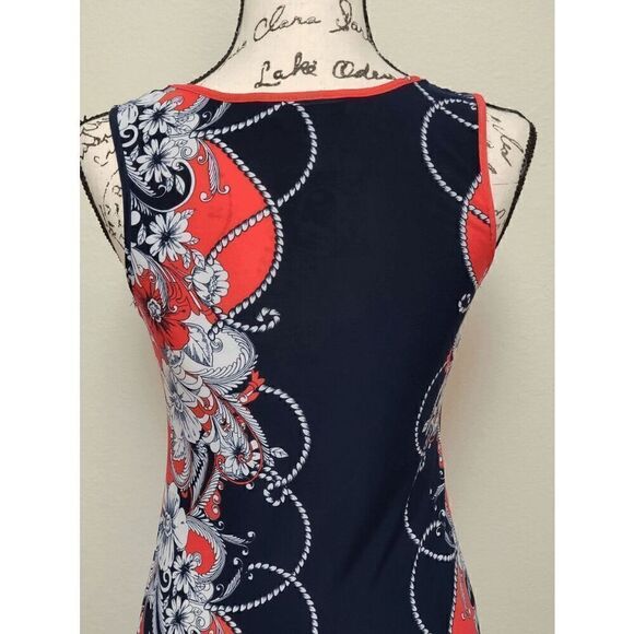 MLLE GABRIELLE Sleeveless Multicolor Floral Print Dress SIZE PS - Picture 6 of 11